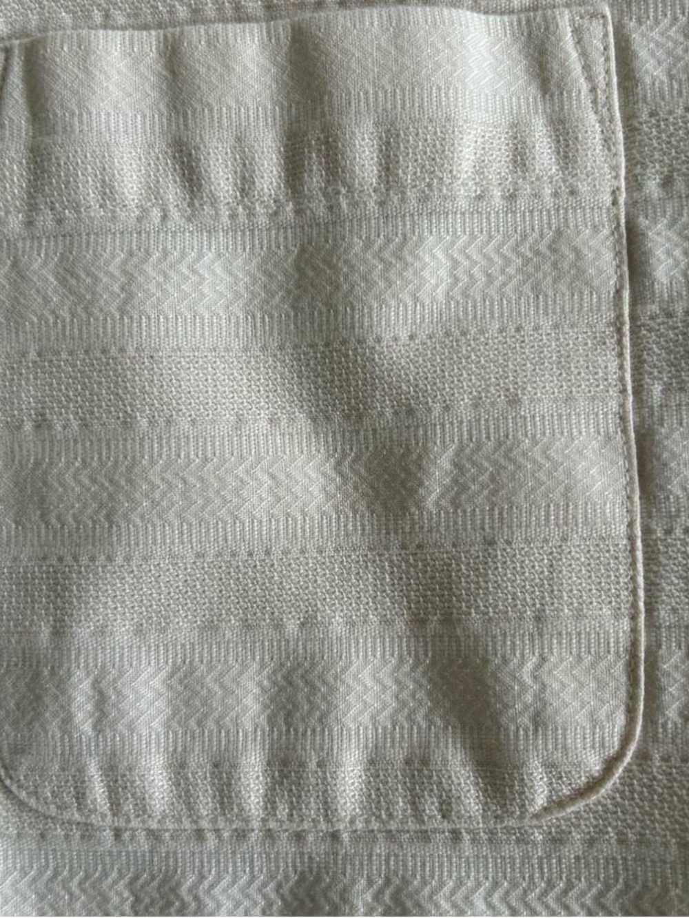 Taylor Stitch Cream Short-Sleeve Textured Button-Down Shirt - Picture 2 of 6